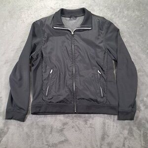Eddie Bauer Lightweight Lined Jacket Men L Large Gray Full Zip